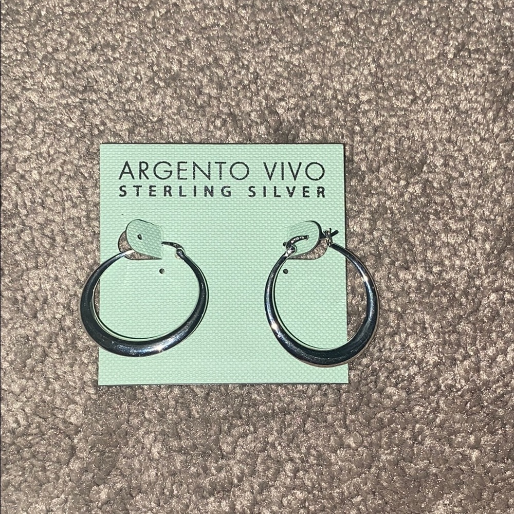 Argento Vivo Sterling Silver Hoop Earrings
